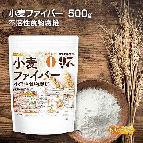 Wheat fiber 500g (insoluble dietary fiber) Dietary fiber content 97% or more Gluten-free, zero sugar, zero fat powder type [01] NICHIGA - BeesActive Australia