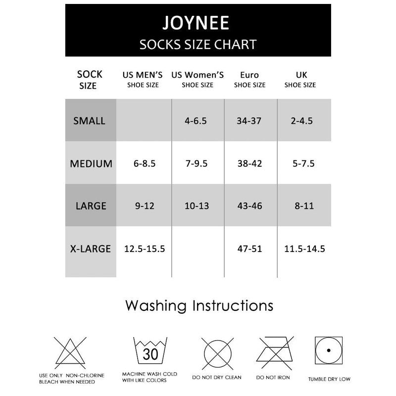 JOYNÉE Mens Athletic Performance Crew Socks for Running and Training 6 Pack Black(6 Pairs) - BeesActive Australia