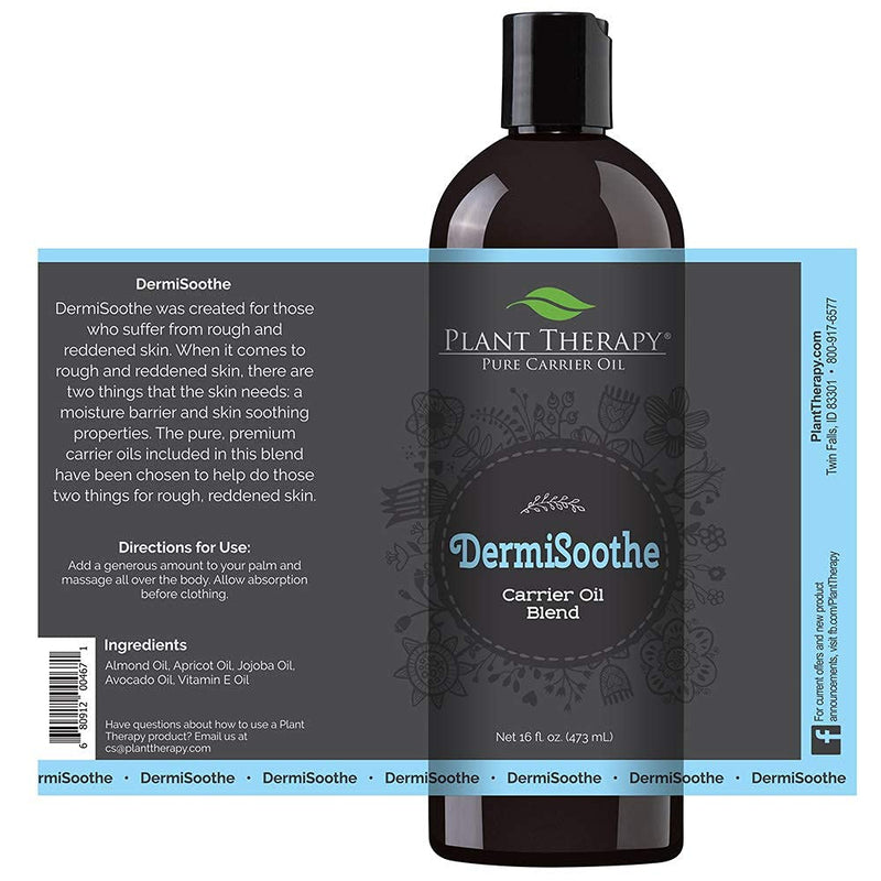 Plant Therapy DermiSoothe Carrier Oil Blend 16 oz Moisturizes and soothes Rough Skin 16 Ounce - BeesActive Australia