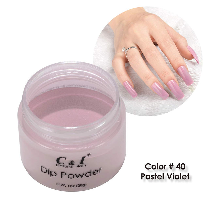 C & I Dip Powder Color No.040 Pastel Violet Purple Color System - BeesActive Australia