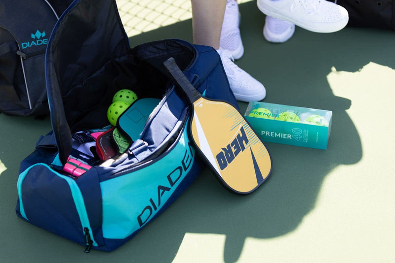 Diadem Hero Lightweight Composite Pickleball Paddle, Honeycomb Core, Fiblerglass Face Orange - BeesActive Australia