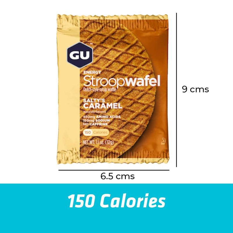 GU Energy Stroopwafel Sports Nutrition Waffle, Salty's Caramel, 1.1 Ounce (Pack of 16) - BeesActive Australia