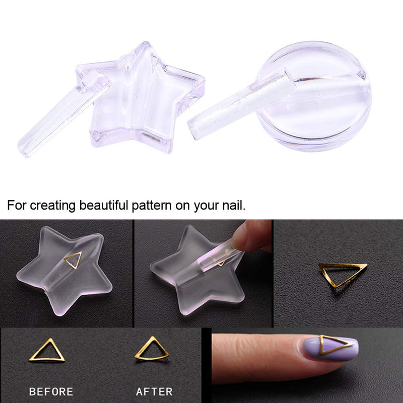 Embossed Mold Nail Tools Metal Frame Bending Nail Art Equipment (Clear) Clear - BeesActive Australia