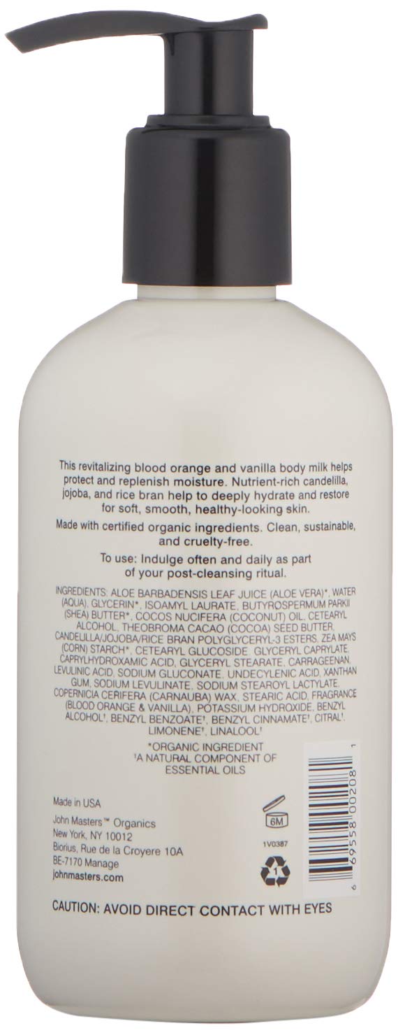 Body Milk with Blood Orange & Vanilla 8 Fl oz - BeesActive Australia