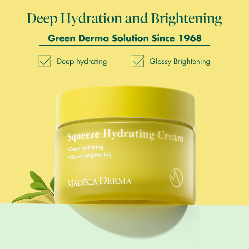 Madeca Derma Squeeze Hydrating Facial Cream for Women - Deep Hydration and Glossy Brightning, Fresh Squeezed Fruits and Vegetables, Prickly Pear Cactus & Carica papaya, Vita Squeeze Complex, 1.69 FL.OZ - BeesActive Australia