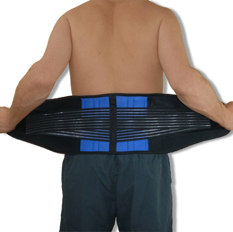 NeoPhysio Neoprene Double Pull Lower Back Support Lumbar Brace = Large L (Pack of 1) - BeesActive Australia