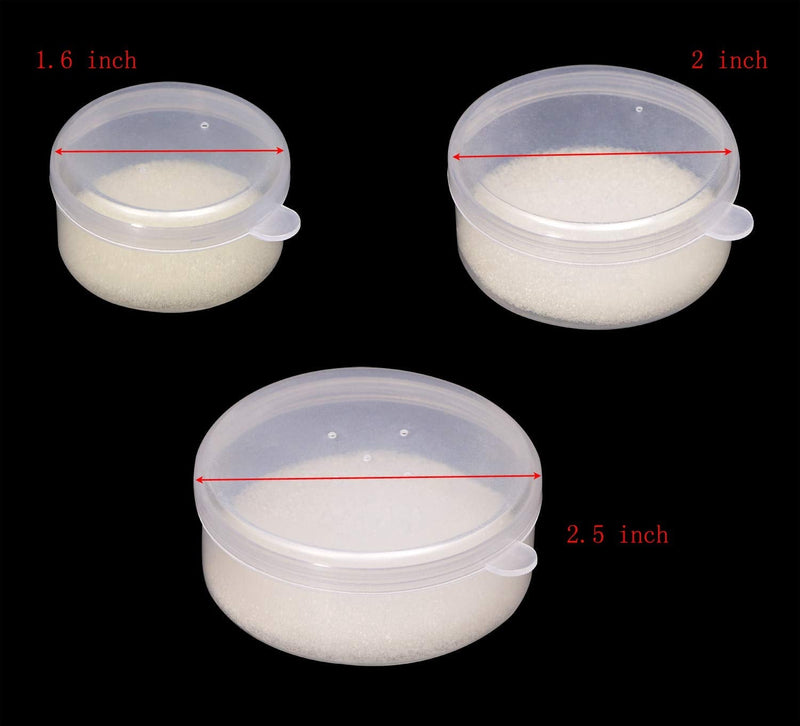 ONLYKXY 1.6 inch Diameter, 2 inch Diameter, 2.5 inch Diameter, Transparent Plastic Fishing Bait Box, Round Worm Boxes, Fishing Lures Storage, Fishing Live Baits Container, Small Storage Case - BeesActive Australia