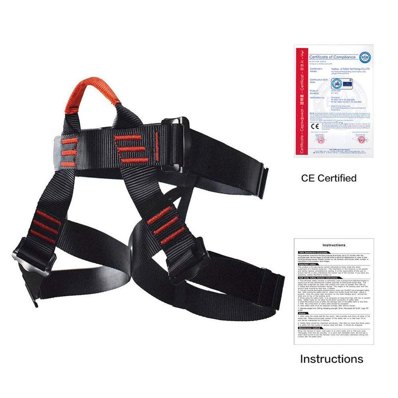 HandAcc Climbing belts, Safe Seat Belts for Tree Climbing Outdoor Training Caving Rock Climbing Rappelling Equip - Half Body Guide belt for Women Man and Novice - BeesActive Australia