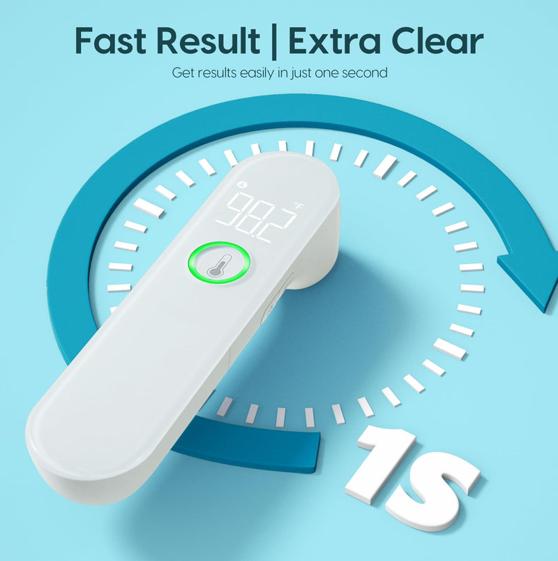 No-Touch Thermometer for Adults and Kids - Digital Baby Thermometer with Fever Alarm, Mute Mode, 35 Memories- Accurate, Gentle and Easy-to-Use for Infants and Elderly - BeesActive Australia