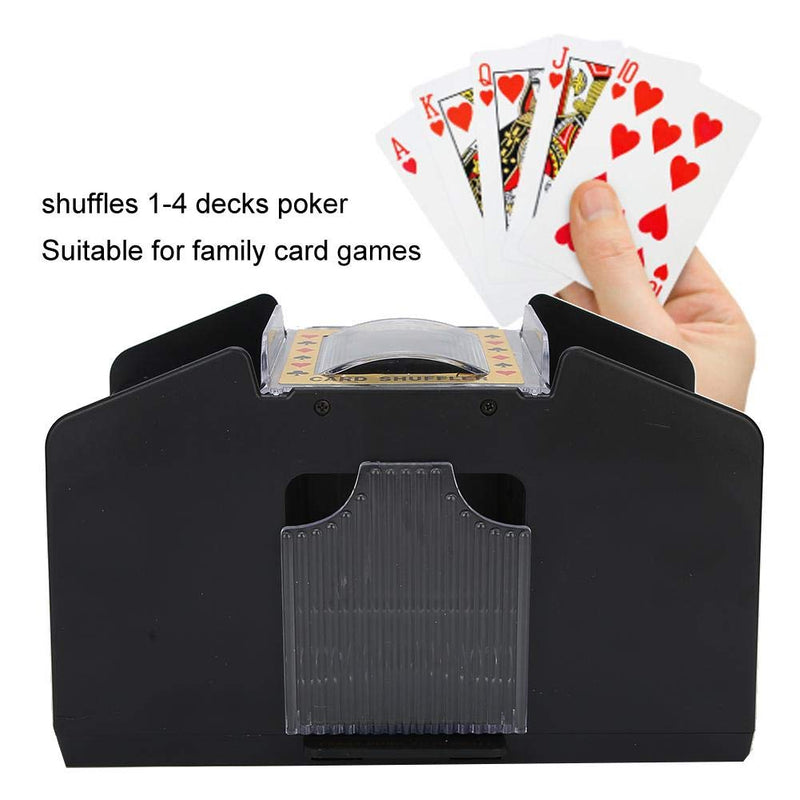 Dioche Playing Card Shuffler, Automatic Battery Operated 1 to 4 -Deck for Blackjack, Poker; Quiet, Easy to Use - Great for Home & Tournament Use for Classic Poker & Trading Card Games - BeesActive Australia