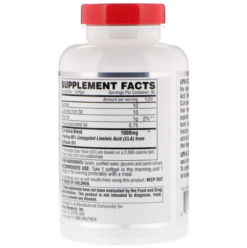 Nutrex Research Lipo-6 Cla, 90 Count - BeesActive Australia