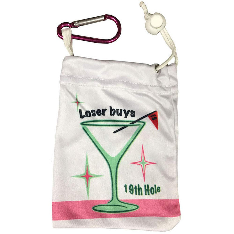 Giggle Golf Par 3 - Golf Towel, Tee Bag with 4 Tees, and Bling Ball Marker with Hat Clip - Perfect Golf Gift for Women 19th Hole - BeesActive Australia