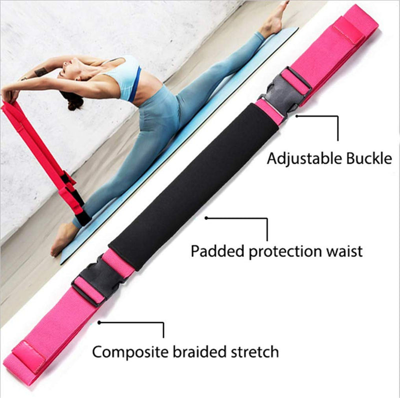 Adjustable Stretch Band ，Kids & Adults Stretching Bands for Cheer Dance, Stretching Leg Strap Great Cheer Dance Gymnastics Trainer Stretching Equipment Taekwondo Training ，Ballet， Yoga，Cheerleading Rose - BeesActive Australia