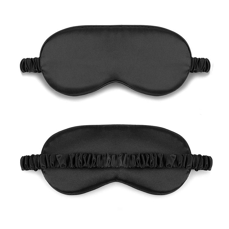 Silk Sleep Mask For Men And Women Silk Eye Mask For Sleeping, Soft and Comfortable Night Eye Mask Breathable Eye Cover Eye Blinder for Travel, Super lightweight Blindfold (Black) Black - BeesActive Australia