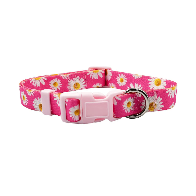 Olahibi Basic Dog Collar Leash Set 2 in 1, Durable Collar and 5ft Matching Lead. S Daisy Set - BeesActive Australia