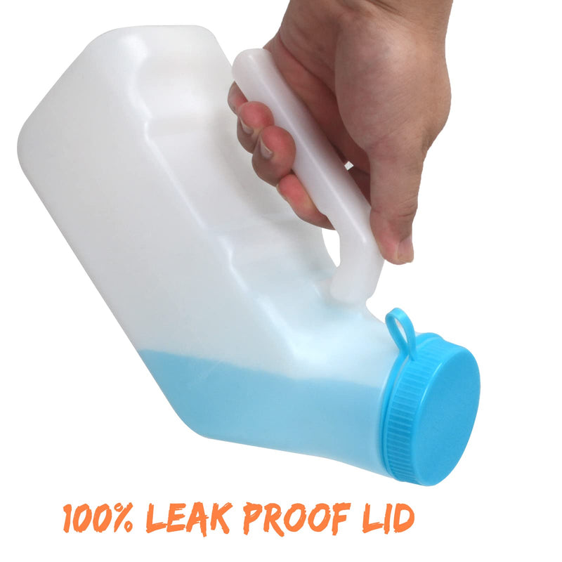 Tovee Men Urinal Glow in The Dark,1000ml Thick Pee Bottles with Lid,Spill Proof Urinal Bottle for Car,Hospital,Elderly & Incontinence 1 Pack - BeesActive Australia