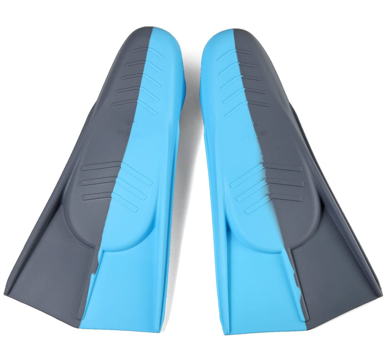 Foyinbet Kids Swim Fins,Short Youth Fins Swimming Flippers for Lap Swimming and Training for Child,Girls,Boys SkyBlue / LightGray Small - BeesActive Australia