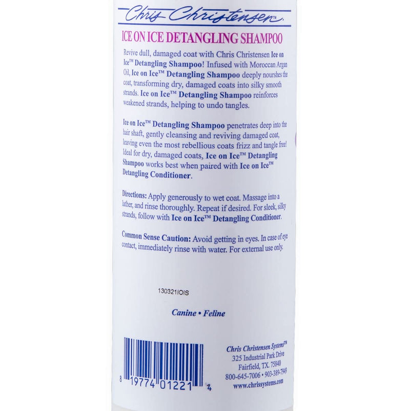 Chris Christensen Ice on Ice Strengthening Dog Shampoo, Groom Like a Professional, Revives Dry, Damaged Coats and Strands, All Coat Types, Made in USA 16oz - BeesActive Australia