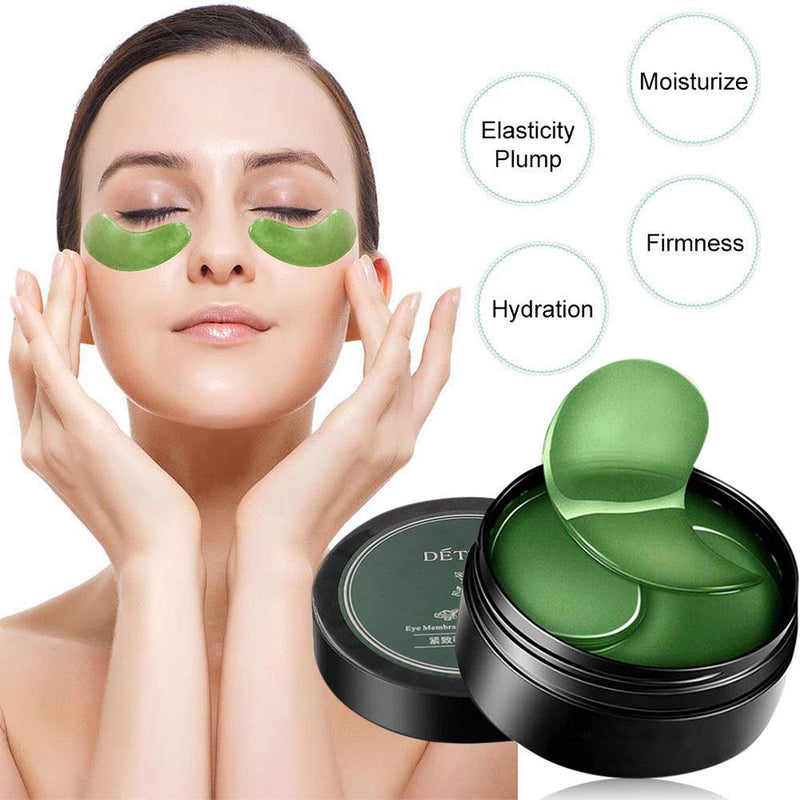 Leshare Eye Mask with Natural Plant Extracts, Under Eye Mask, Under Eye Patches, Eye Patches for Puffy Eyes, Eye Treatment Products, Dark Circles Under Eye Treatment for Women (60Pcs Green) 60Pcs Green - BeesActive Australia