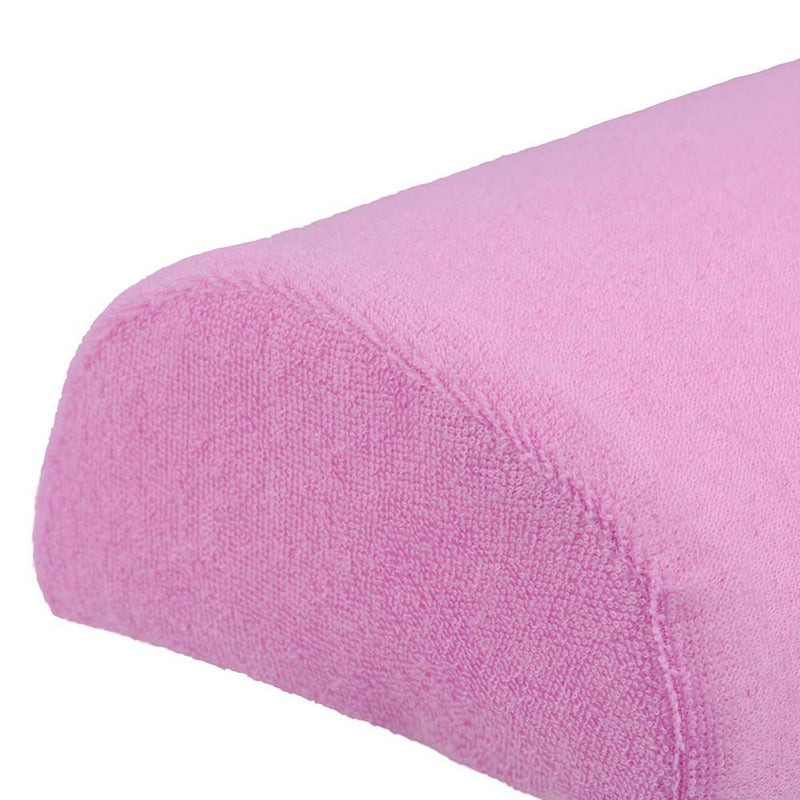 QIMYAR Soft Nail Art Design Cushion Hand Rest Pillow Half Column Manicure Care Treatment Salon Tool Pink - BeesActive Australia