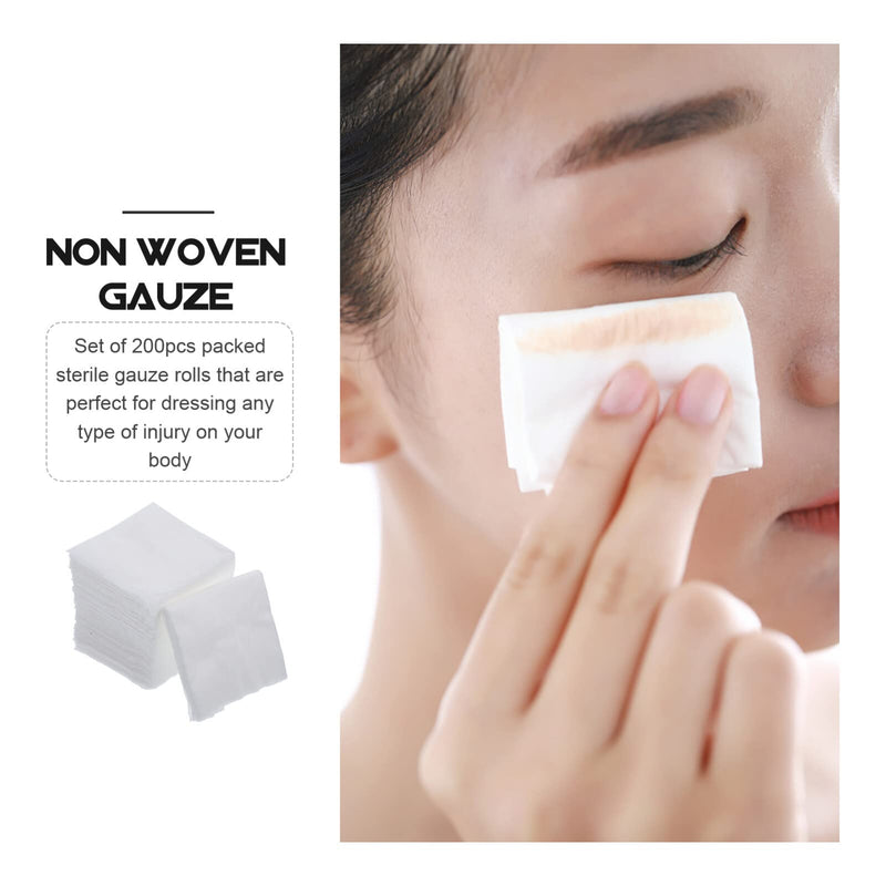 200pcs Facial Gauze Pads Non-Woven Cotton Squares Gauze Beauty Salon DIY Facial Masques Esthetician Cotton Pad for Skin Care - BeesActive Australia