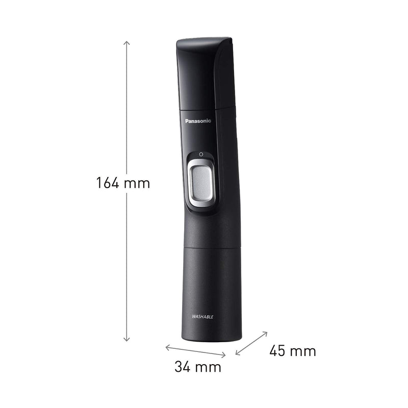 Panasonic Er-Gn300K503 Wet & Dry Nose Ear Brow Trimmer, Black, 3.8 x 3.4 x 16.4 cm - BeesActive Australia