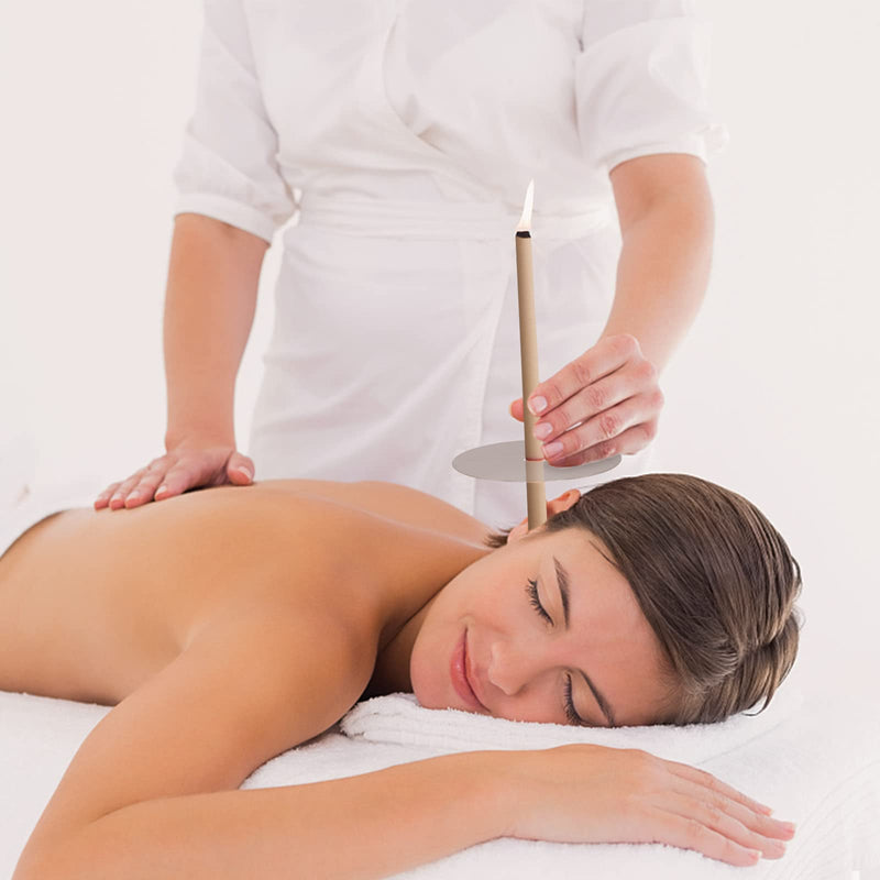 Natural Ear Candles 16 Pcs, Aucenix Beeswax Ear Wax Candles, Hopi Ear Candle with Protector Disks - BeesActive Australia