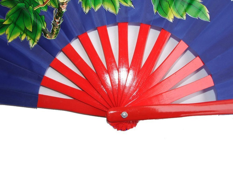 [AUSTRALIA] - ZooBoo Chinese Bamboo Taichi Kungfu Fan Martial Arts Sports Folding Hand Fan 13inch Blue 