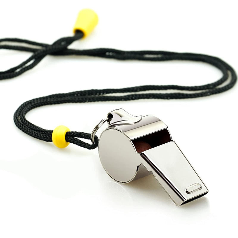 Hipat Whistle, 3 Pack Stainless Steel Sports Whistles with Lanyard, Loud Crisp Sound Whistles Great for Coaches, Referees, and Officials - BeesActive Australia