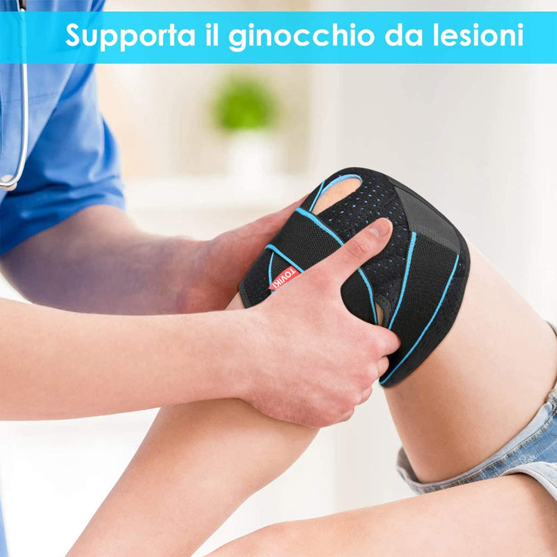 TOVIKI Knee Support Adjustable Open-Patella Neoprene Compression Knee Braces for Arthritis Joint Pain Injury Meniscus Pain Relief Rehabilitation Running Workout Weight Lifting Knee Brace for Men Woman - BeesActive Australia