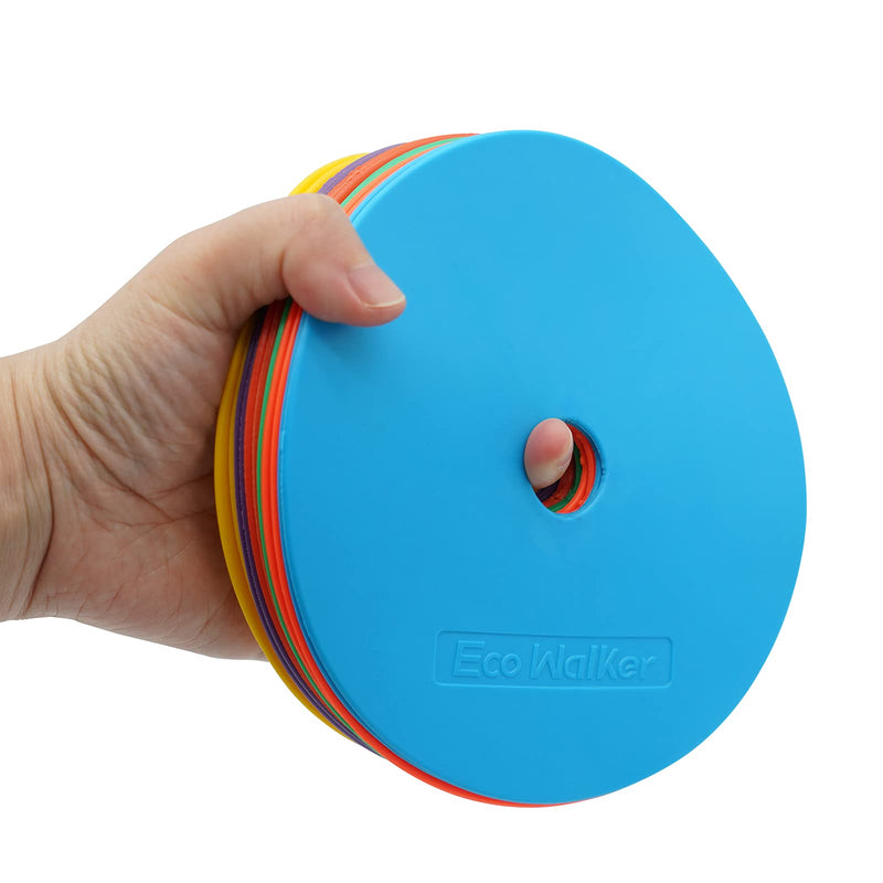 Eco Walker 6inch Non-Skid Flat Cone Spot Markers for Sports Speed Agility Training With hole - BeesActive Australia