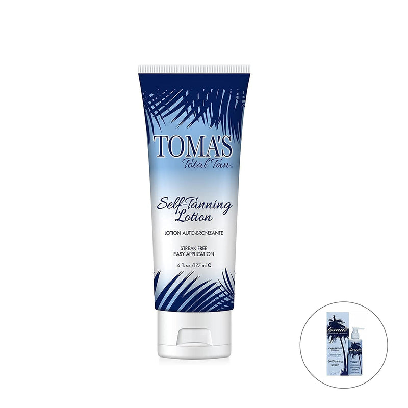 Toma's Total Tan Self-Tanning Lotion |Instant, Dark, Natural-Looking Sunless Tan |No-Orange, Streak-Free Application Last 40% Longer |Beautiful, Bronze Glow Works On All Skin-Tones |Cruelty-Free|6 oz - BeesActive Australia