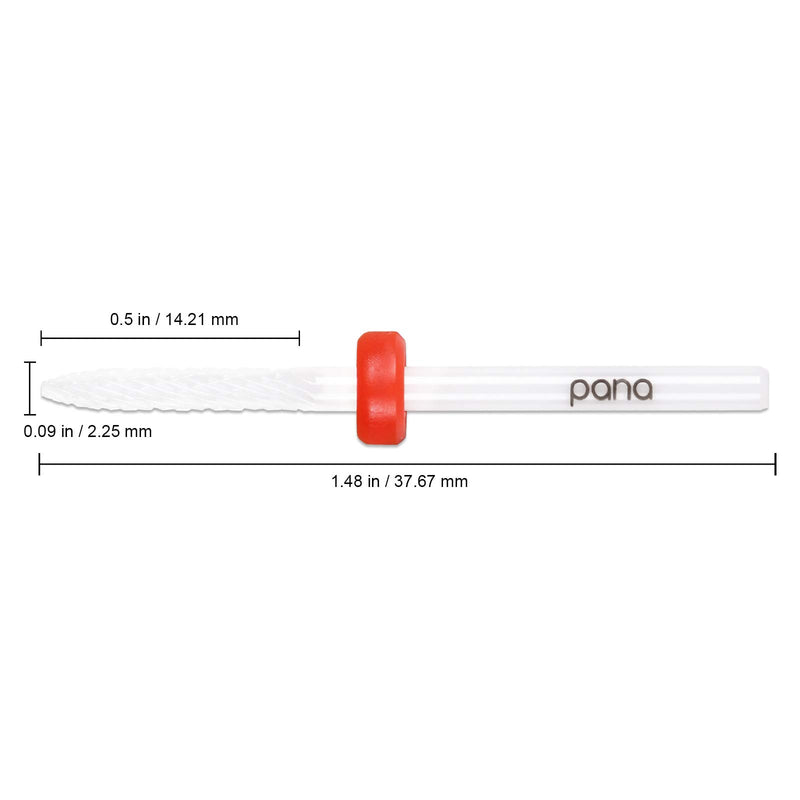 Pana Professional USA Ceramic White Under Nail Cleaner Bit Nail Drill (Grit: FINE) 3/32" Shank Size - BeesActive Australia