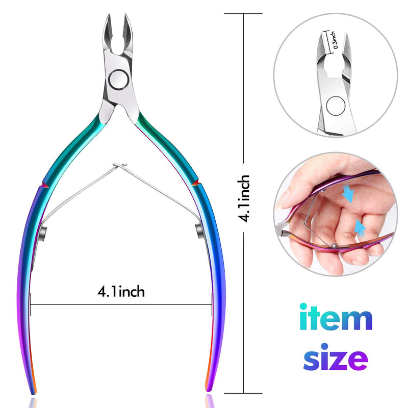 Cuticle Trimmer Cuticle Cutter Nippers Clippers - Ejiubas Cuticle Remover Tool Professional Stainless Steel Cuticle Scissors Manicure Pedicure Tool for Fingernails Not Include Cuticle Pusher - BeesActive Australia