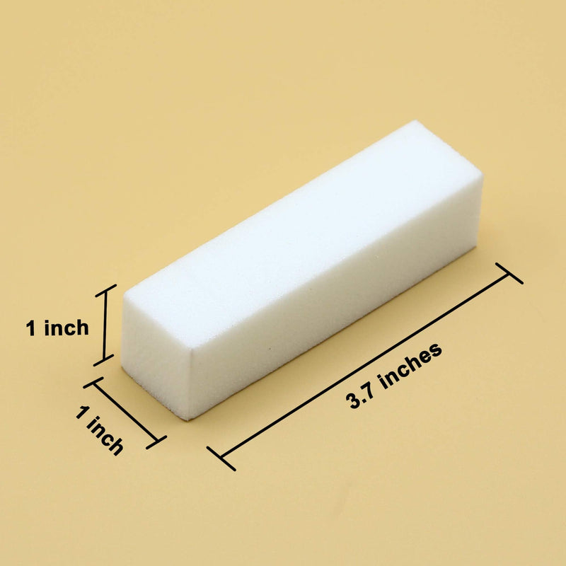 Natural and Acrylic Nail Buffing Blocks, 12-Pack, 4 Sided, Medium Grit (White) White - BeesActive Australia