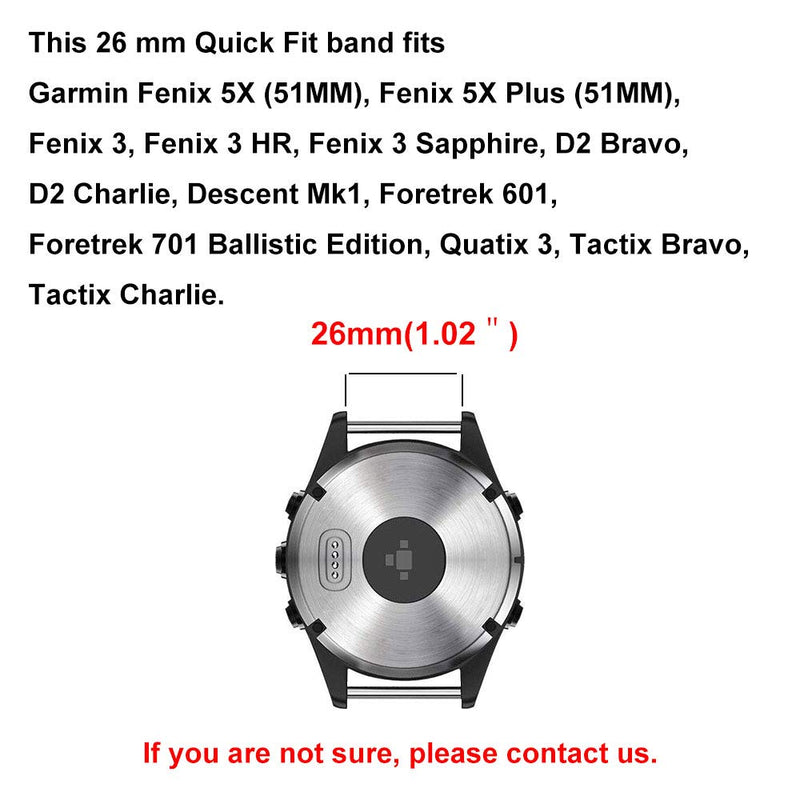 [AUSTRALIA] - LDFAS Fenix 6X/5X Plus Band, Sport Quick Release Easy Fit 26mm Stainless Steel Metal Bands with Safety Buckle Compatible for Garmin Fenix 6X/6X Pro5X/5X Plus/3/3HR Smartwatch Black 