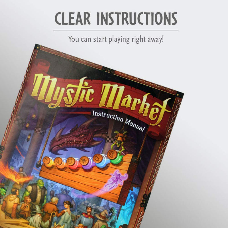[AUSTRALIA] - ThinkFun Mystic Market Strategy Card Game for 2-4 Players Ages 10 and Up – an Exciting Fast Paced Game Perfect for Both Families and Gamers, Multi 