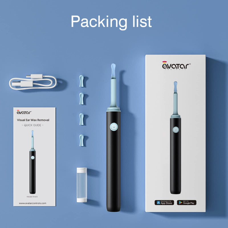 Ear Wax Removal kit Camera - 1920P Wireless Ear Otoscope with 6 LED Lights, Avatar Controls Smart Bud Endoscope Ear Wax Cleaner Tool with Soft Silicone Ear Spoon for iPhone iPad & Android Smart Phones - BeesActive Australia