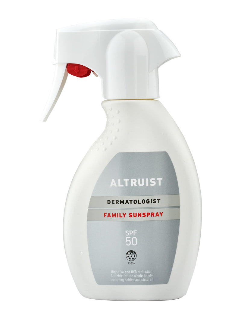 Altruist Family Sunspray SPF50 250ml, White & Moisturising Fluid 0.5 % Hyaluronic Acid + Moisturising Fluid - BeesActive Australia