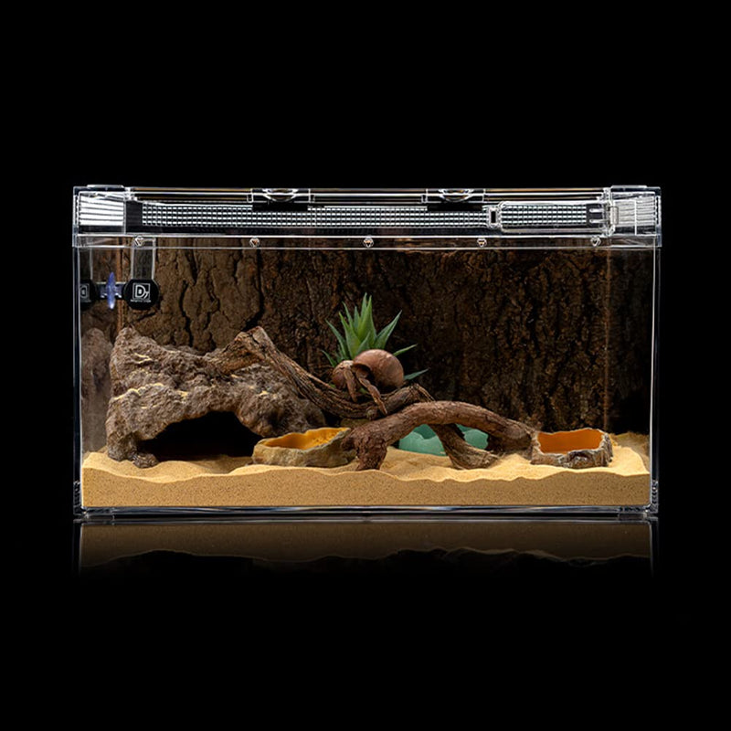 LUCOSIU Reptile Simulation Rock Cave Hideouts Terrarium Habitat Décor Bearded Dragon Hideout for Turtles Lizards Snakes Crab Large - BeesActive Australia