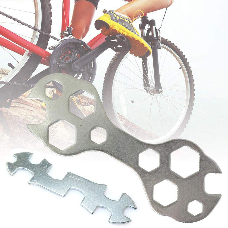 PZRT 2pcs Steel Galvanized Multi-hole Bicycle Cycle Mountain Bike Wrench Portable Multi-functional Bike Repair Tool - BeesActive Australia