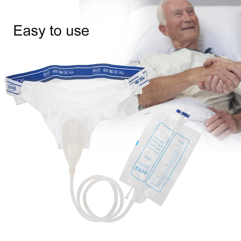 Urine Collector, Men Wearable Silicone Urine Catheter Bags Silicone Incontinence Bags with Elastic Waistband - BeesActive Australia