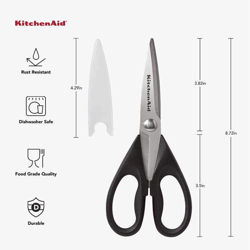 KitchenAid All Purpose Shears with Protective Sheath, One Size, Black - BeesActive Australia