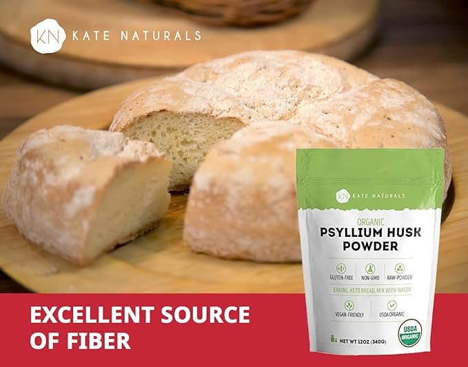 Kate Naturals Psyllium Husk Powder 12oz (340g) Directly shipped from overseas - BeesActive Australia