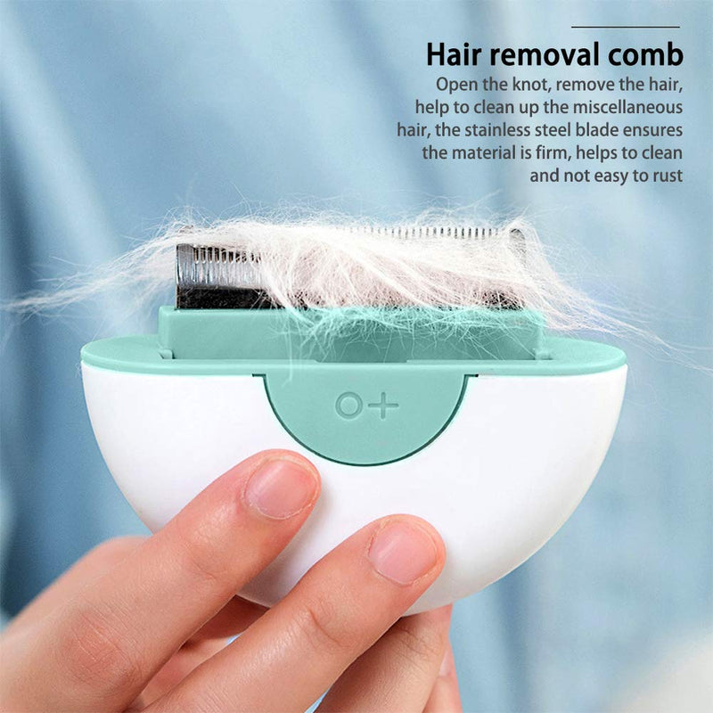 Plieren Cat Brush for Shedding and Grooming, 2 in 1 Massage Comb & Deshedding Brush for Long short haired cats &, Puppy Effectively Remove Shedding Mats, Tangled Hair, Dirt & Dander, 4×3.5inch green - BeesActive Australia