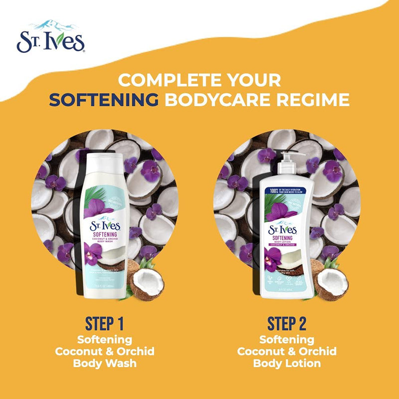 St. Ives Softening Body Lotion Coconut & Orchid Extract 21 oz 21 Ounce - BeesActive Australia