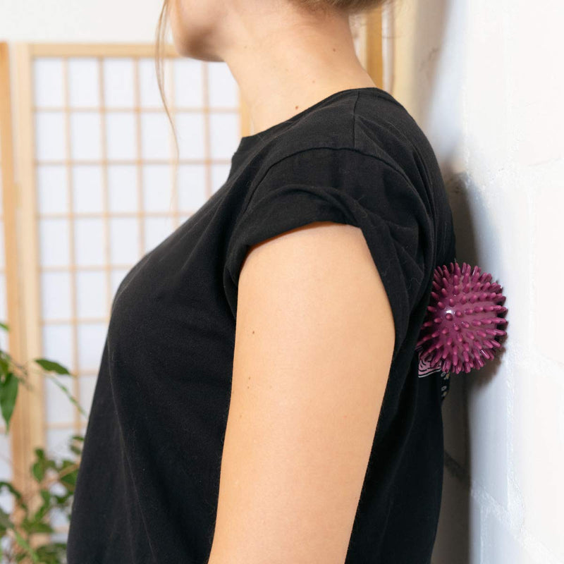 Navaris Spiky Massage Balls - Set of 2 - Hedgehog Balls for Self Massage - 1x Medium-Hard & 1x Harder Ball - Pair of Bumpy Massager Balls - � 8cm - BeesActive Australia