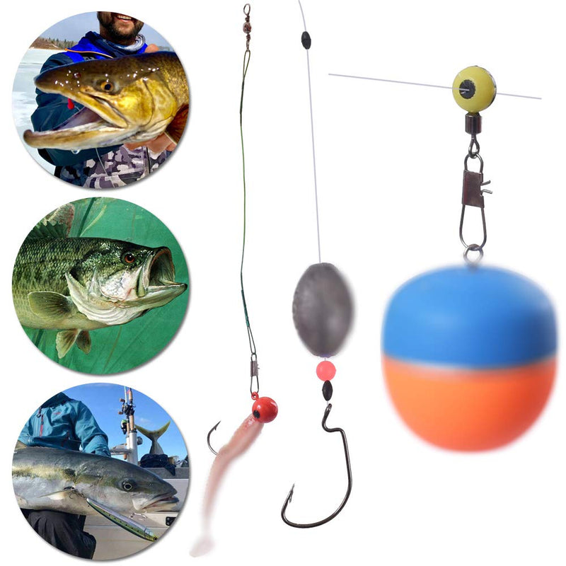 Newk 188PCS Fishing Accessories Kit, Jig Hooks, Bullet Bass Casting Sinker Weights, Fishing Swivels Snaps, Sinker Slides, Fishing Set with Portable Tackle Box - BeesActive Australia