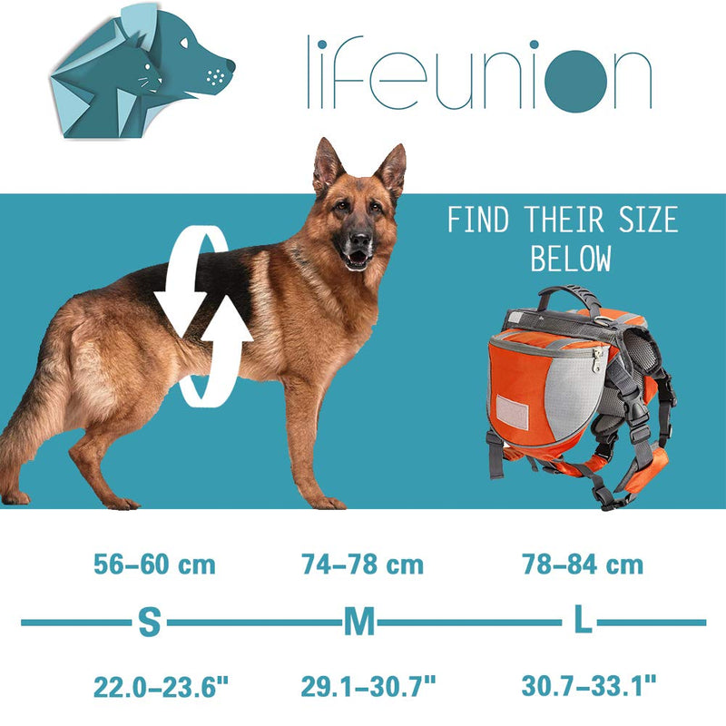 Lifeunion Adjustable Service Dog Supply Backpack Saddle Bag for Camping Hiking Training Red Medium - BeesActive Australia