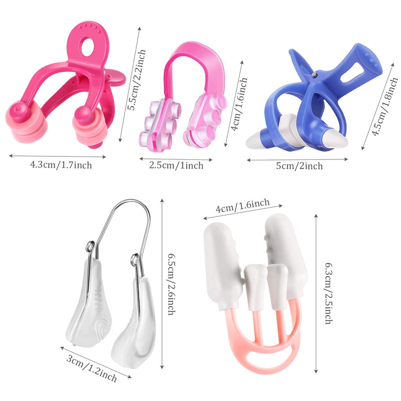 5 Pieces Nose Clip Nose up Lifting Clips Nose Lifters Beauty Clips Silicone Nose Bridge Slimming Clips Nose Massagers Tools for Women - BeesActive Australia